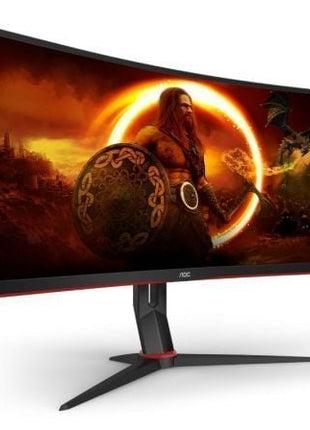 Monitor Gaming Ultrapanorámico Curvo AOC CU34G2X/BK 34'/ WQHD/ 1ms/ 144Hz/ VA/ Negro y Rojo - Tiensol