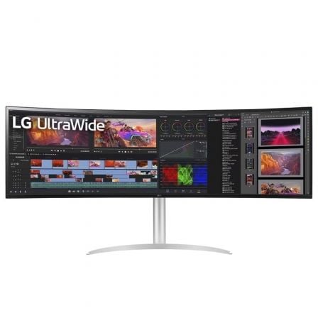 Monitor Gaming Ultrapanorámico Curvo LG UltraGear 49WQ95C - W 49'/ Dual QHD/ Multimedia/ Regulable en altura/ Blanco - Tiensol