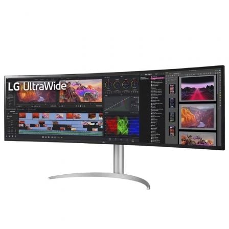 Monitor Gaming Ultrapanorámico Curvo LG UltraGear 49WQ95C - W 49'/ Dual QHD/ Multimedia/ Regulable en altura/ Blanco - Tiensol