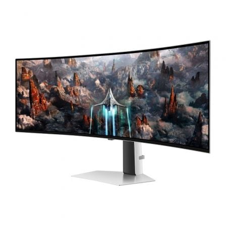 Monitor Gaming Ultrapanorámico Curvo Samsung Odyssey OLED G9 S49CG934SU 49'/ Dual QHD/ 0.03ms/ 240Hz/ OLED/ Multimedia/ Plata - Tiensol