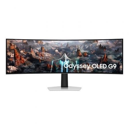 Monitor Gaming Ultrapanorámico Curvo Samsung Odyssey OLED G9 S49CG934SU 49'/ Dual QHD/ 0.03ms/ 240Hz/ OLED/ Multimedia/ Plata - Tiensol