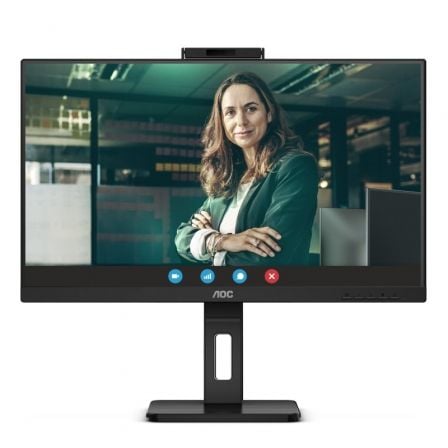 Monitor Profesional AOC 24P3CW 23.8'/ Full HD/ Webcam/ Multimedia/ Regulable en altura/ Negro - Tiensol