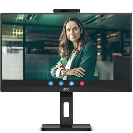 Monitor Profesional AOC Q27P3CW 27'/ QHD/ Webcam/ Multimedia/ Regulable en altura/ Negro - Tiensol