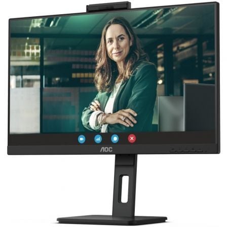 Monitor Profesional AOC Q27P3CW 27'/ QHD/ Webcam/ Multimedia/ Regulable en altura/ Negro - Tiensol