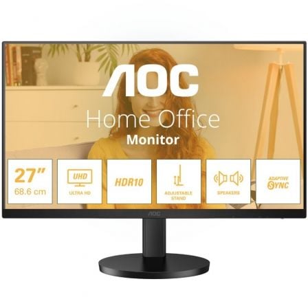 Monitor Profesional AOC U27B3AF 27'/ 4K/ Multimedia/ Regulable en altura/ Negro - Tiensol