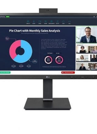 Monitor Profesional LG 24BP75CP - B 23.8'/ Full HD/ Webcam/ Multimedia/ Regulable en altura/ Negro - Tiensol