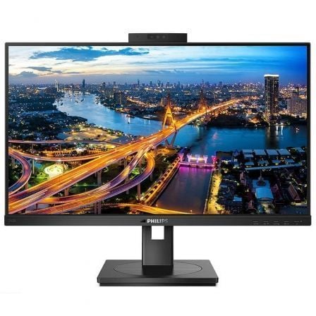 Monitor Profesional Philips 242B1H 23.8'/ Full HD/ Webcam/ Multimedia/ Regulable en altura/ Negro - Tiensol