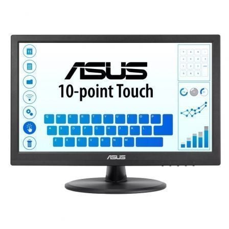 Monitor Profesional Táctil Asus VT168HR 15.6'/ WXGA/ Negro - Tiensol