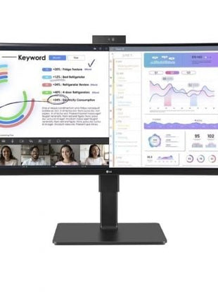 Monitor Profesional Ultrapanorámico Curvo LG 34BQ77QC - B 34'/ WQHD/ Webcam/ Multimedia/ Regulable en altura/ Negro - Tiensol