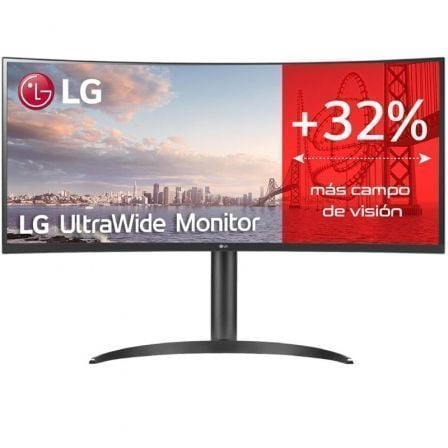 Monitor Profesional Ultrapanorámico Curvo LG 34WQ75C - B 34'/ WQHD/ Multimedia/ Regulable en altura/ Negro - Tiensol