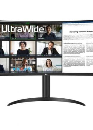 Monitor Profesional Ultrapanorámico Curvo LG 34WR55QC - B 34'/ WQHD/ Regulable en altura/ Negro - Tiensol