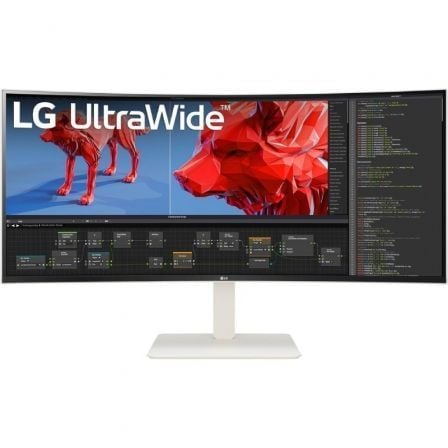 Monitor Profesional Ultrapanorámico Curvo LG UltraWide 38WR85QC - W 37.5'/ WQHD+/ Multimedia/ Blanco - Tiensol