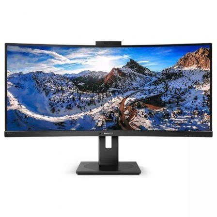 Monitor Profesional Ultrapanorámico Curvo Philips 346P1CRH 34'/ WQHD/ Webcam/ Multimedia/ Regulable en altura/ Negro - Tiensol