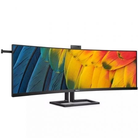 Monitor Profesional Ultraparonámico Curvo Philips 45B1U6900CH 44.5'/ Dual QHD/ Webcam/ Multimedia/ Regulable en altura/ Negro - Tiensol