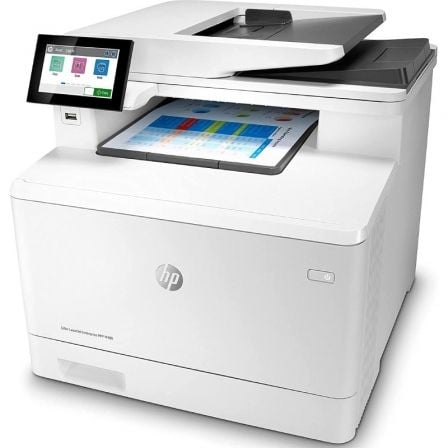 Multifunción Láser Color HP LaserJet Enterprise MFP M480F/ Fax/ Dúplex/ ADF/ Blanca - Tiensol