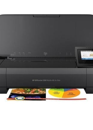 Multifunción Portátil HP Officejet 250 Mobile AIO WiFi/ Negra - Tiensol