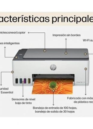 Multifunción Recargable HP Smart Tank 5105/ WiFi/ Blanca - Tiensol