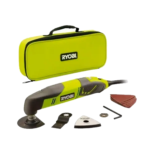 Multiherramienta Ryobi RMT200-S | 200W | Cambio Rápido | Incluye 2 Cuchillas + Lijado - Herramientas Eléctricas