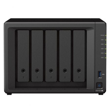 NAS Synology Diskstation DS1522+/ 5 Bahía 3.5' - 2.5'/ 8GB DDR4/ Formato Torre - Tiensol