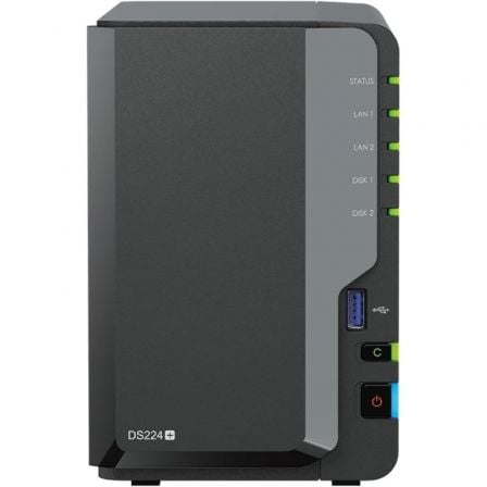 NAS Synology Diskstation DS224+/ 2 Bahías 3.5' - 2.5'/ 2GB DDR4/ Formato Torre - Tiensol