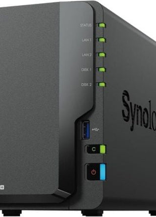 NAS Synology Diskstation DS224+/ 2 Bahías 3.5' - 2.5'/ 2GB DDR4/ Formato Torre - Tiensol