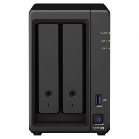 NAS Synology Diskstation DS723+/ 2 Bahías 3.5' - 2.5'/ 2GB DDR4/ Formato Torre - Tiensol