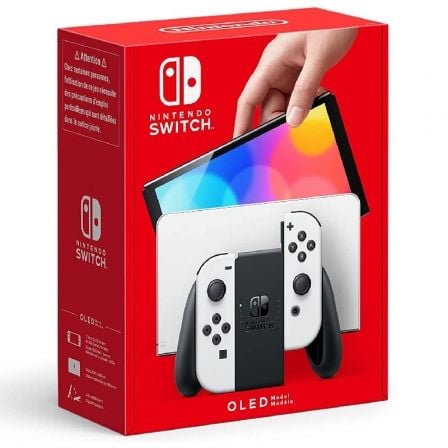 Nintendo Switch Versión OLED Blanca/ Incluye Base/ 2 Mandos Joy - Con - Tiensol