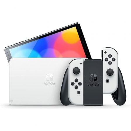 Nintendo Switch Versión OLED Blanca/ Incluye Base/ 2 Mandos Joy - Con - Tiensol