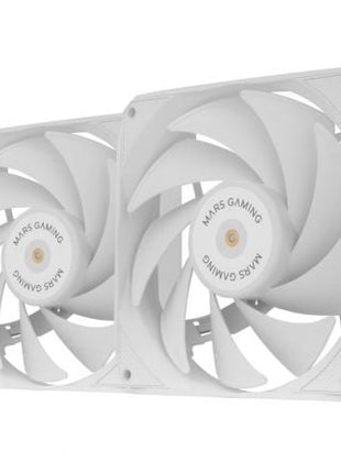 Pack 2 Ventiladores Mars Gaming MF - NCLX2/ 12cm / Blanco - Tiensol