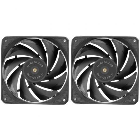 Pack 2 Ventiladores Mars Gaming MF - NCLX2/ 12cm / Negro - Tiensol