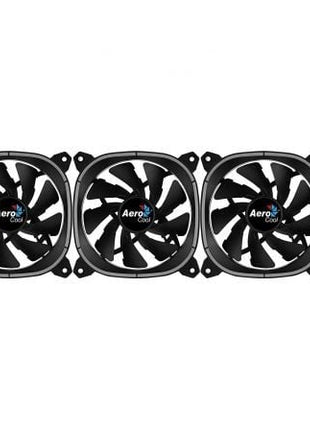 Pack 3 Ventiladores Aerocool Astro 12 Pro/ 12cm + H66F HUB + Mando a Distancia - Tiensol