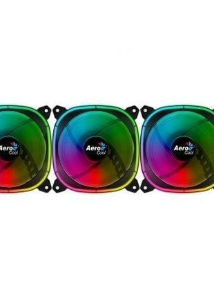 Pack 3 Ventiladores Aerocool Astro 12 Pro/ 12cm + H66F HUB + Mando a Distancia - Tiensol