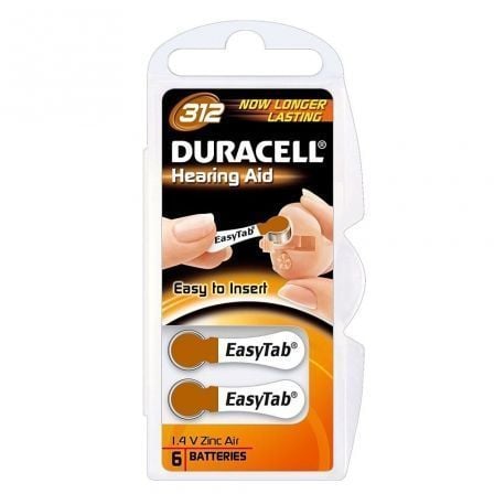 Pack 6 Pilas para Audífono Duracell DA312/ 1.6V - Tiensol