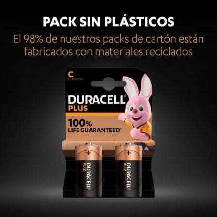 Pack de 2 Pilas C Duracell LR14/ 1.5V/ Alcalinas - Tiensol