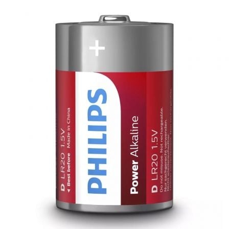 Pack de 2 Pilas D Philips LR20P2B/10/ 1.5V/ Alcalinas - Tiensol