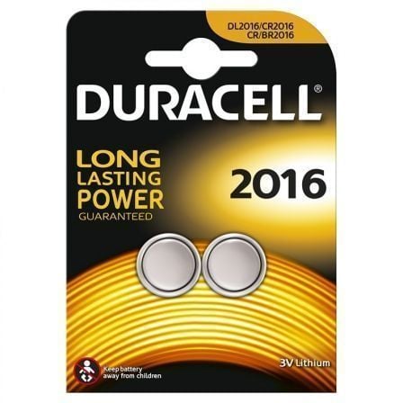 Pack de 2 Pilas de Botón Duracell DL2016B2/ 3V - Tiensol