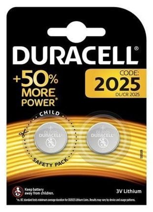 Pack de 2 Pilas de Botón Duracell DL2025B2/ 3V - Tiensol