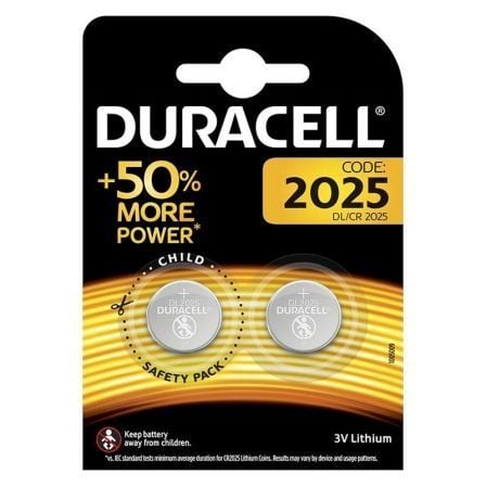 Pack de 2 Pilas de Botón Duracell DL2025B2/ 3V - Tiensol