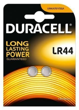 Pack de 2 Pilas de Botón Duracell LR44/ 1.5V/ Alcalinas - Tiensol