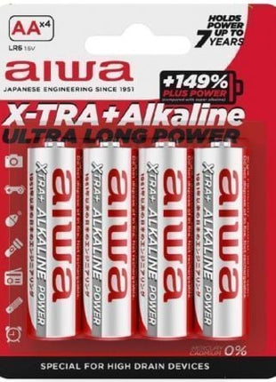 Pack de 4 Pilas AA Aiwa X - TRA+Alcaline LR6/ 1.5V/ Alcalinas - Tiensol