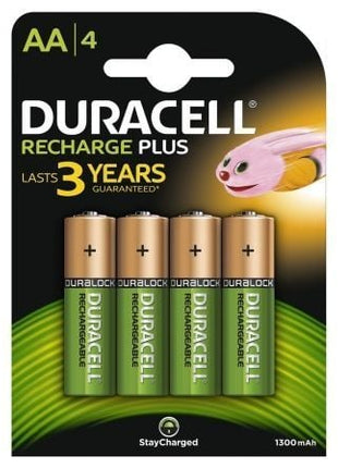 Pack de 4 Pilas AA Duracell HR6 - B/ 1.2V/ Recargables - Tiensol