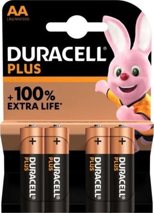 Pack de 4 Pilas AA Duracell Plus Extra Life LR6/ 1.5V/ Alcalinas - Tiensol