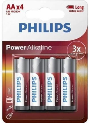 Pack de 4 Pilas AA Philips LR6P4B/10/ 1.5V/ Alcalina - Tiensol