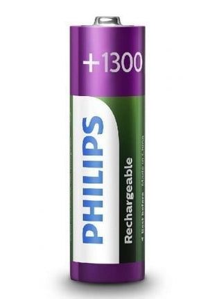 Pack de 4 Pilas AA Philips R6B4A130/10/ 1.2V/ Recargables - Tiensol