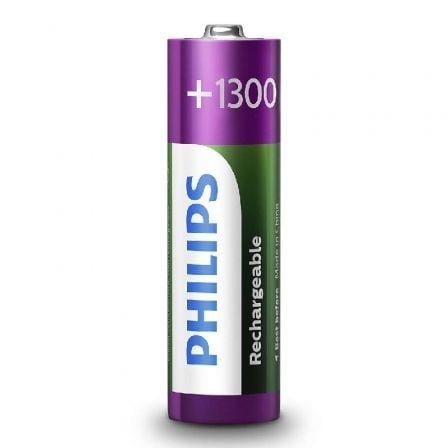 Pack de 4 Pilas AA Philips R6B4A130/10/ 1.2V/ Recargables - Tiensol