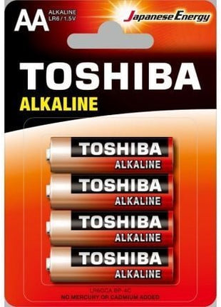 Pack de 4 Pilas AA Toshiba Alkaline LR6/ 1.5V/ Alcalinas - Tiensol