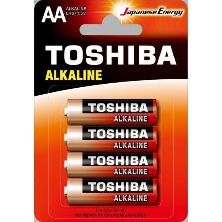 Pack de 4 Pilas AA Toshiba Alkaline LR6/ 1.5V/ Alcalinas - Tiensol