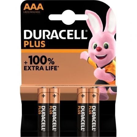 Pack de 4 Pilas AAA Duracell Plus MN2400/ 1.5V/ Alcalinas - Tiensol