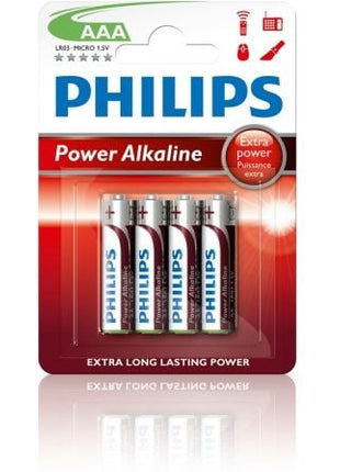 Pack de 4 Pilas AAA Philips LR03P4B/10/ 1.5V/ Alcalinas - Tiensol