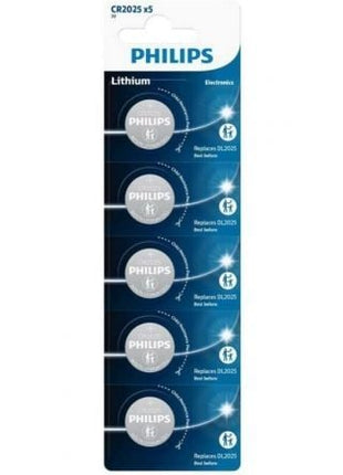 Pack de 5 Pilas de Botón Philips CR2025P5/01B Lithium/ 3V - Tiensol